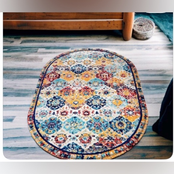 - - Morrocan Bohemian Persian  Multi wool Color Rug Soft ! 3x5 -EUC- Gorgeous! - Picture 1 of 5